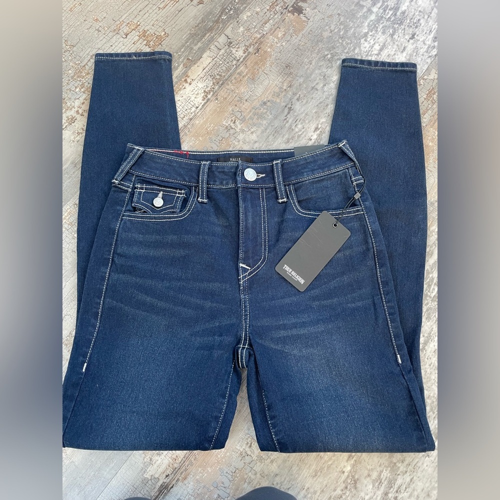 NWT True Religion Halle Super High Rise Skinny Jeans
